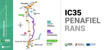 Construção do troço do IC35 entre Penafiel e Rans
