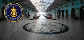 Atuação da Banda "USA Naval Forces Europe e Africa" na Estação de Santa Apolónia