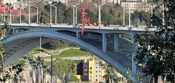Trabalhos de inspeção e manutenção na Ponte da Arrábida, Porto