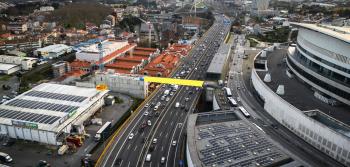 Imagem da futura Passagem Superior Pedonal sobre a VCI